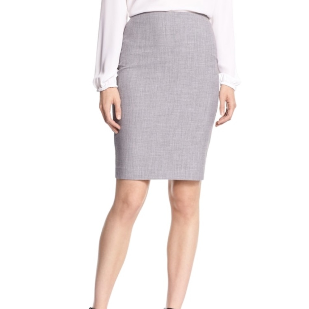 Banana Republic Grey Melange Pencil Skirt
